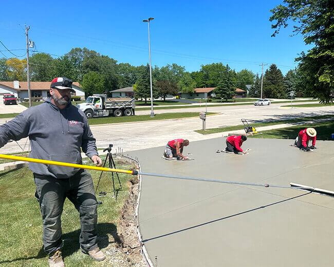 Victory Outdoor Services concrete pouring